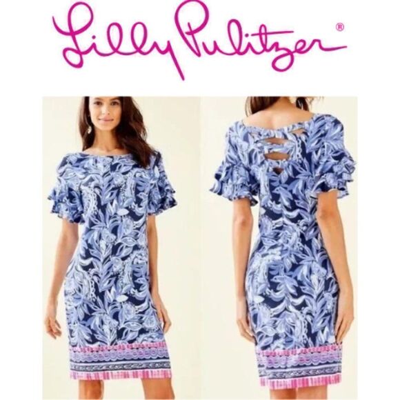 Lilly Pulitzer Dresses & Skirts - Lilly Pulitzer Dianna Dress in High Tide Navy, XXS